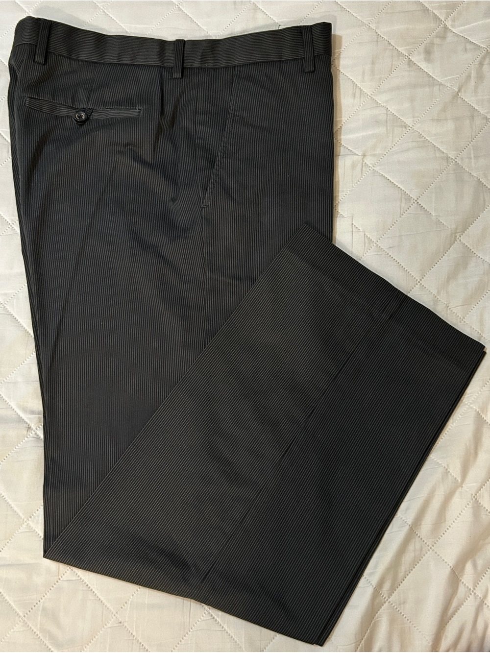 Banana Republic Men's Dark Gray Pinstripe Dress Pants